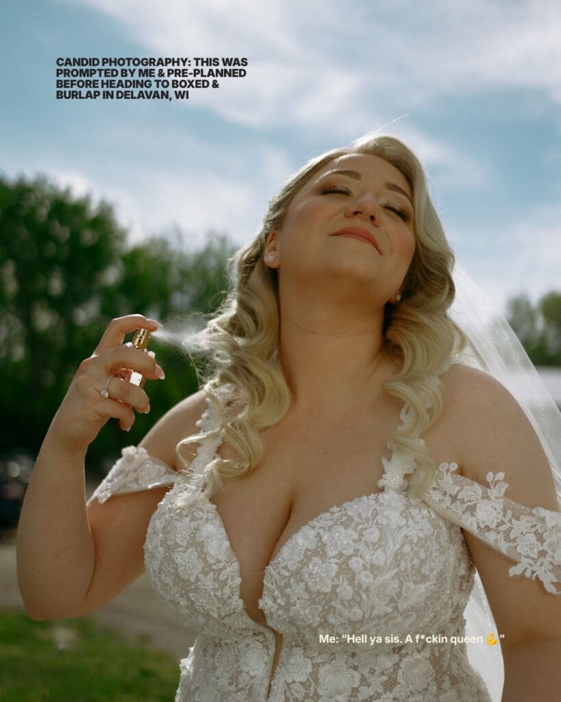 Candid Bridal Photography — Bride Getting Ready at Boxed & Burlap Delavan WI