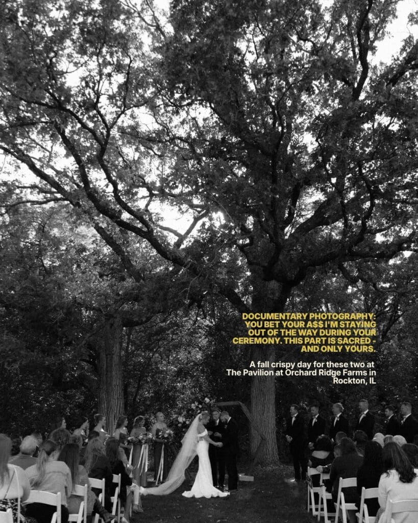 Documentary Wedding Ceremony Photography — Orchard Ridge Farms Rockton IL